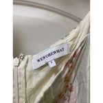 We Wore What Dress Womens 2 Green Floral Stripe Puff Sleeve Midi Cottagecore Photo 2