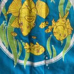 vintage blue yellow white green Del Mar ocean fish shirt Photo 9