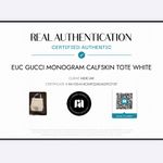 Gucci EUC   Monogram Calfskin Tote White with Cert. of Authenticity Photo 15