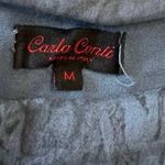 Carla Conti 100% Italian Silk Boho Sleeveless Printed Blouse Size Medium Blue Photo 5