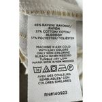 Loft  Women’s Small Embroidered Short Sleeve Collared Button Top Boho Cream Tan Photo 6