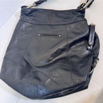 B Makowsky Black Leather Large Hobo Shoulder Bag Handbag Purse Women’s Fall Boho Photo 2