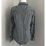 Levi's Levi’s Womens Navy Blue Slim Fit Gingham Long Sleeve Button Front Shirt Size S Photo 1