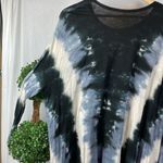 Show Me Your Mumu Gray & Black Tie Dye Long Sleeve Tunic Top Dress M Photo 2