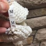 Free People  Devon Cropped Mock Neck Sweater Cream Neutral Stripe Medium Cotton Photo 10