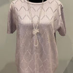 Alfred Dunner Lavender Short Sleeve Knit Sweater vintage Alfred Dunnar Photo 0