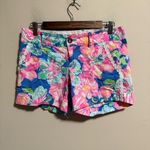 Lilly Pulitzer Callahan Shorts 5" Beckon Blue Jungle Utopia Floral Print- Size 4 Photo 1