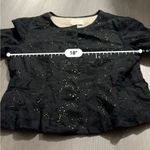 Loft Ann Taylor Black Eyelet Lace 3/4 Sleeve Button Front Jacket Sz S Photo 5