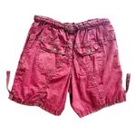Free People  Moon Bay Parachute Shorts XS NWOT Cargo Utility Low Rise Harem Red Photo 4