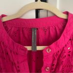 Anthropologie  Tallulah Pink Eyelet Puff Sleeve Dress Photo 2