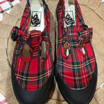 Vans  Style 93 Red Tartan Mary Jane’s Sz 7.5 Photo 0