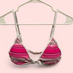 DIXXON NWT pink stripe Serape tanning suit bikini top XL mix and match Photo 1