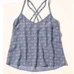 Hollister ✨HP✨Patterned blue tank criss cross back tank top✨ Photo 0