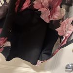 Lulus  Dress Black & Rose Floral Dress Mini Chiffon party wedding Sz S Photo 4