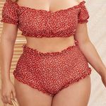 SheIn Plus Ditsy Floral Frill Printed Bikini Set 3X/4X Photo 1