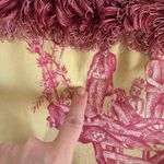 Millie Bags Yellow Pink vintage y2k fringe fabric purse, unique handbag Photo 2