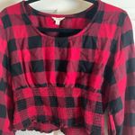 Sim & Sam Plaid Red and Black Women's Top size X-Large Photo 3