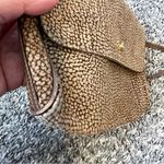 Borbonese Redwall Brown Leather‎ Made In Italy Vintage Top Zip Crossbody Purse Photo 12