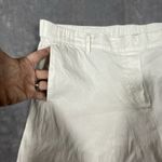 J Jill Pants Linen Stretch XL‎ White Cropped Pull On Slit Beach Resort Vacation Photo 4