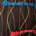 Vtg Choices Multicolored Embroidered Black Photo 1