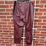 Marc New York  Faux Leather Burgundy Pants Size 16 Photo 4
