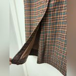 Le Mezelle São Paulo Brazil vintage plaid wool button back midi pencil skirt M Brown Size M Photo 3