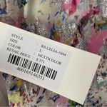 Rococo Sand NWTS Leila Silver Metallic Pink Blue Ruffle Mini Dress size large Photo 10