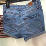 RSQ Women’s Button Fly Rolled Cuffed High Rise Button Fly Denim Jean Shorts Photo 3