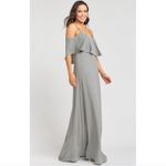 Show Me Your Mumu  SMYM Caitlin ruffle maxi dress - soft charcoal crisp NEW large Photo 2