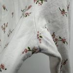 Brandy Melville Coco Wrap Top Tie Front Floral Long Sleeve Crop White OS Photo 4