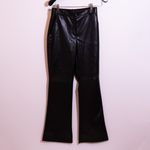 Babaton Aritiza Command Cropped Mid Rise Faux Vegan Leather Pants Solid Black 2 Photo 0