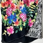 Johnny Was  Rayon Wrap MIDI Skirt Floral Zebra Print pockets Size XS Photo 10