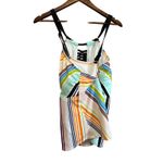 Terra & Sky 2X Multicolor Striped Ladder High Neck Tank Top Plus Size Photo 7