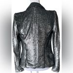 IRO  Metallic Silver and Black Blazer Photo 7
