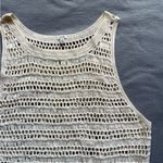 Forever 21 Cream Open Weave Crochet Sleeveless Top Boho Festival Cottagecore Y2K Sz M Layer Photo 1