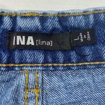 INA  White Floral Embroidered Jean Denim Cut Off Shorts Large Photo 4