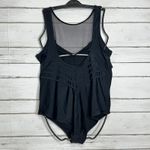 Adore Me Black One Piece Swimsuit Mesh High Neck Size 3X Photo 1