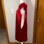 Ann Taylor  Red Dress Floral Sleeveless‎ Silk Wool Blend Party Holiday Size 8 Photo 2