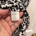 Allie Rose  Boho White Black Animal Print Flutter‎ Sleeve Top Women's Size Large Photo 5