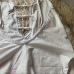 We Wore What Bow One Piece Swimsuit Floral Jacquard White Size Medium NWT Photo 9