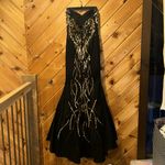 Jump Black beaded & sequins mermaid prom formal strapless gown Photo 5