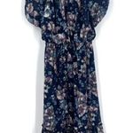 Adrianna Papell Womens Off Shoulder Blouson Burnout Dress Dress Purple Blue Sz 6 Photo 0