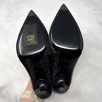 Chloé NEW Chloe Eva Leather Suede Scalloped Pounted Toe Backless Mule Heels Gray 36.5 Photo 9