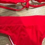 Red Bikini Set with Long Sleeve Top Photo 1