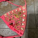 Victoria's Secret  Vibrant Pink bikini with shells size small Photo 6