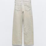 ZARA  Jeans NWT TRF Mid Wrinkle Effect Coated Jeans Photo 3