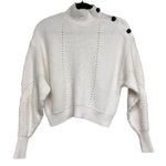 Joie  Mock Turtleneck Button Detail Sweater Cream XXS Photo 0