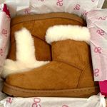 SO New!  Fur Boots Tan Sz 6 Photo 12