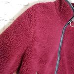 Ivory Ella  CHLOE FULL ZIP SHERPA JACKET CRANBERRY NWT M Photo 4