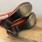 Anthropologie Schuler & Sons Philadelphia Leather Clog Ankle Bootie Heels Orange Photo 7